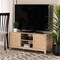 Baxton Studio Elsbeth Mid-Century Modern Light Brown Finished Wood and Natural Rattan 2-Door TV Stand 226-12952-ZORO - alternate 4